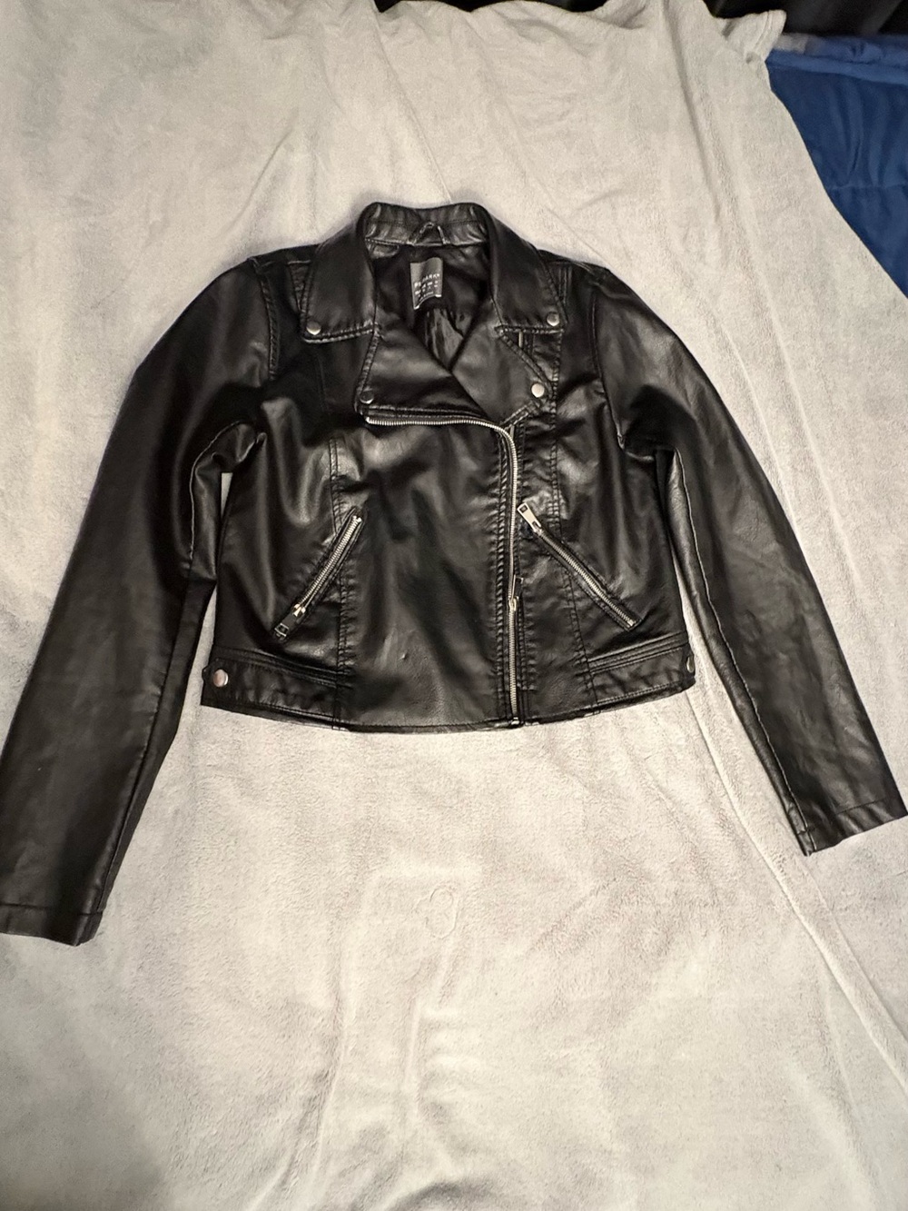 Primark Black Faux Leather Biker Jacket